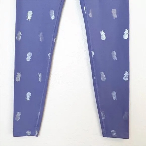 •BEYOND YOGA• Dusty Filet Pineapple Print High‎ Waisted Midi Leggings Size S - Picture 5 of 13